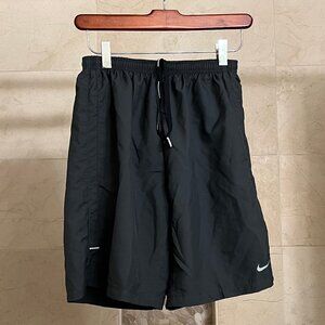 Nike Running brief-lined 7.5" inseam shorts, dark charcoal gray, size S
